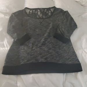 Express Marled lace back sweatshirt